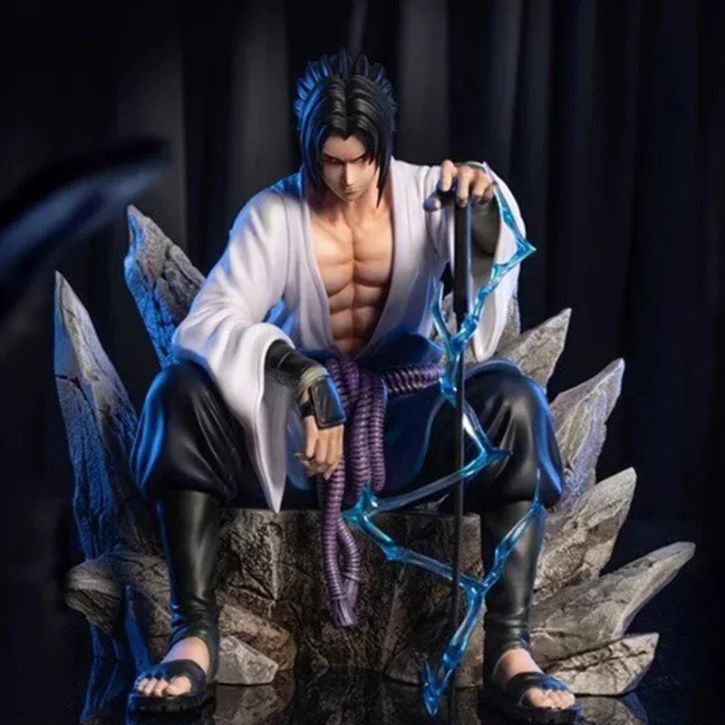 Action Figure Sasuke Uchiha 18cm – Edição Selo Amaldiçoado | Naruto Shippuden