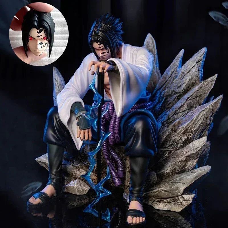 Action Figure Sasuke Uchiha 18cm – Edição Selo Amaldiçoado | Naruto Shippuden