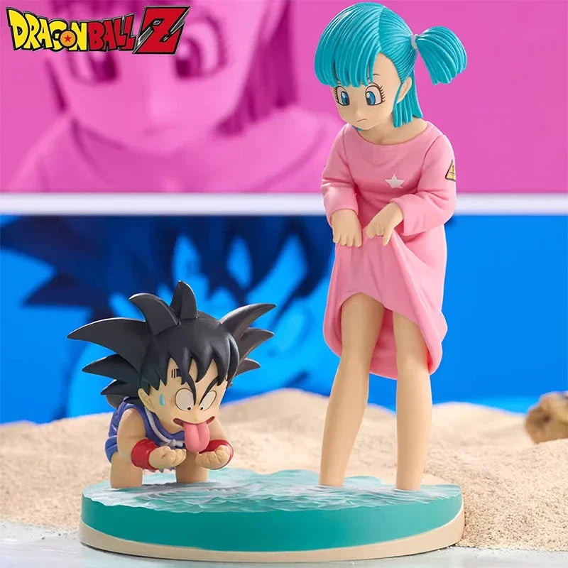 Action Figure Goku e Bulma 16cm - Dragon Ball