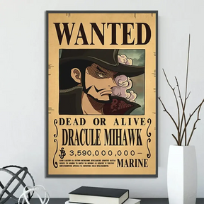 Cartaz de Procurado Oficial Dracule Mihawk
