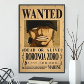 Cartaz de Procurado Oficial Roronoa Zoro